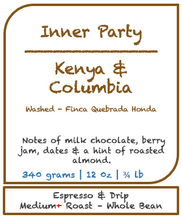 Load image into Gallery viewer, Medium/Dark Roast - Kenya - INNER PARTY COFFEE
